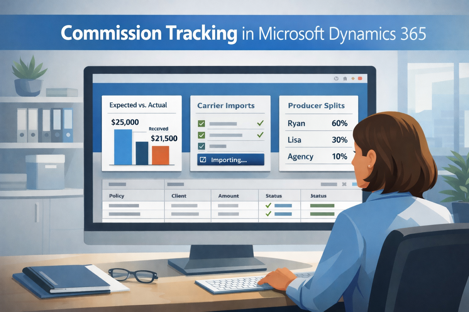 Commission tracking for benefits brokers