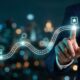Business professional interacting with a digital product roadmap, illustrating strategic software roadmap planning, feature prioritisation, and customer-driven product development.